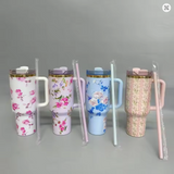 Love Shack 40oz Floral Tumbler – Vintage Inspired, Insulated & Gift-Ready | BY BLISS GIFTS