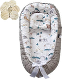 Baby Nest, Baby Lounger for Infant & Newborn Babies, 100% cotton - Cuteably