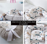 Baby Nest, Baby Lounger for Infant & Newborn Babies, 100% cotton - Cuteably