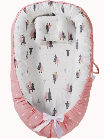 Baby Nest, Baby Lounger for Infant & Newborn Babies, 100% cotton - Cuteably