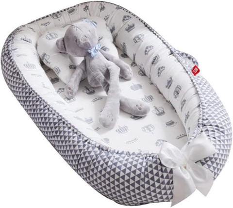Baby Nest, Baby Lounger for Infant & Newborn Babies, 100% cotton - Cuteably