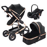 9 in 1 Pram Bassinet with Push Chair Set