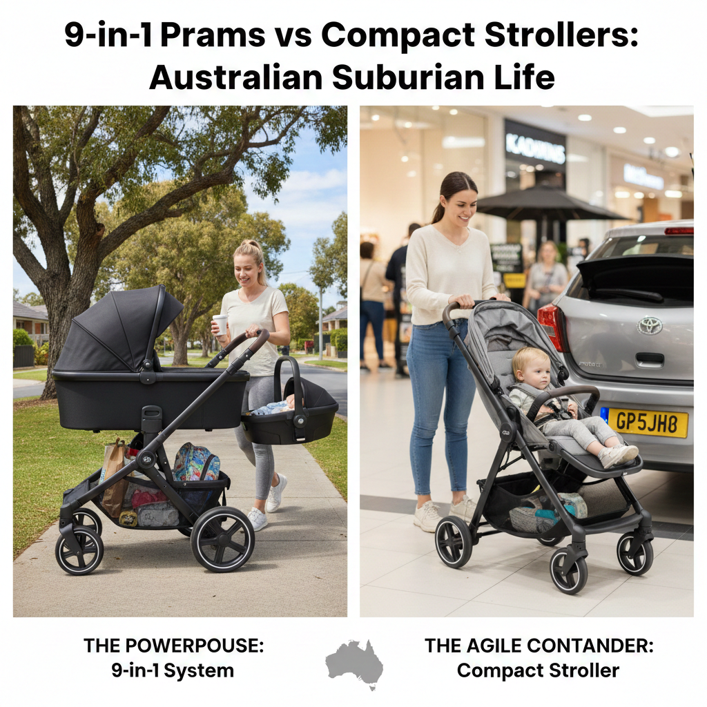 9-in-1 Prams vs. Compact Strollers: Which is better for Australian Suburban Life?