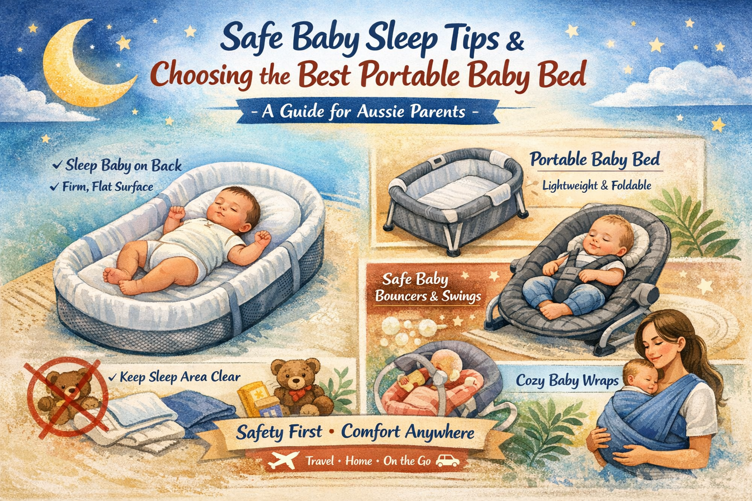 🐣 Safe Baby Sleep Tips + Guide to Choosing a Portable Baby Bed