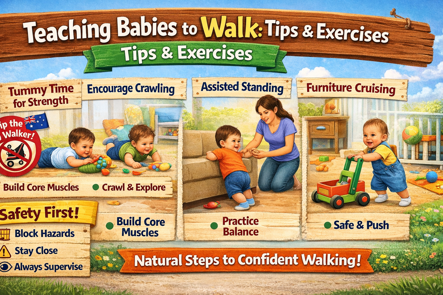 Teaching Babies to Walk Without Walkers: Tips & Exercises