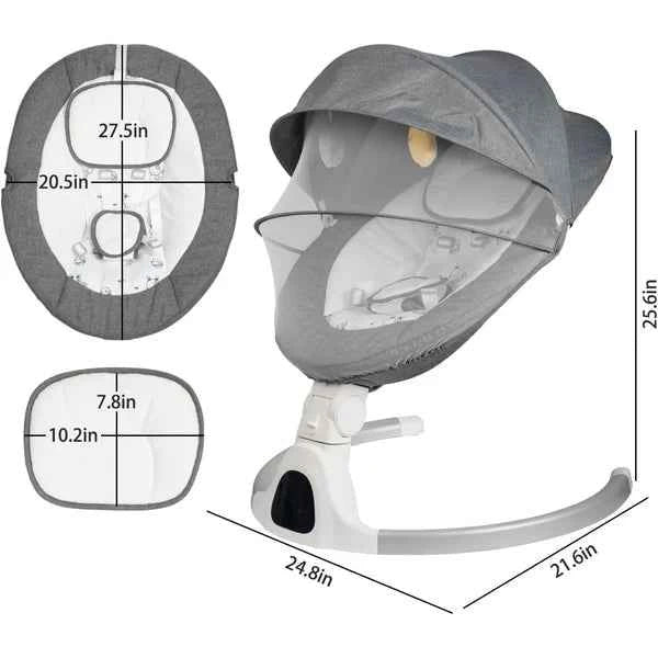 Cuteably Electric Baby Swing Bouncer Rocker for Babies