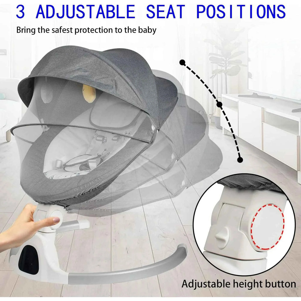 Cuteably Electric Baby Swing Bouncer Rocker for Babies