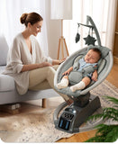 Cuteably PRO Electric Baby Swing & Bouncer Rocker – Safe, Smart & Soothing | GREY |