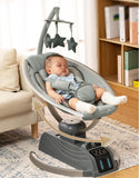 Cuteably PRO Electric Baby Swing & Bouncer Rocker – Safe, Smart & Soothing | GREY |