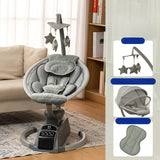 Cuteably PRO Electric Baby Swing & Bouncer Rocker – Safe, Smart & Soothing | GREY |