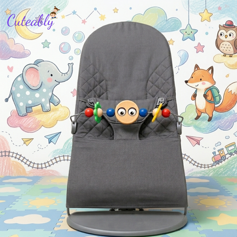 Cuteably Baby Bouncer with Detachable Toy Bar