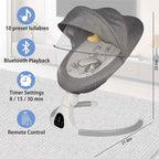 Cuteably Electric Baby Swing Bouncer Rocker for Babies
