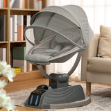 Cuteably PRO Electric Baby Swing & Bouncer Rocker – Safe, Smart & Soothing | GREY |