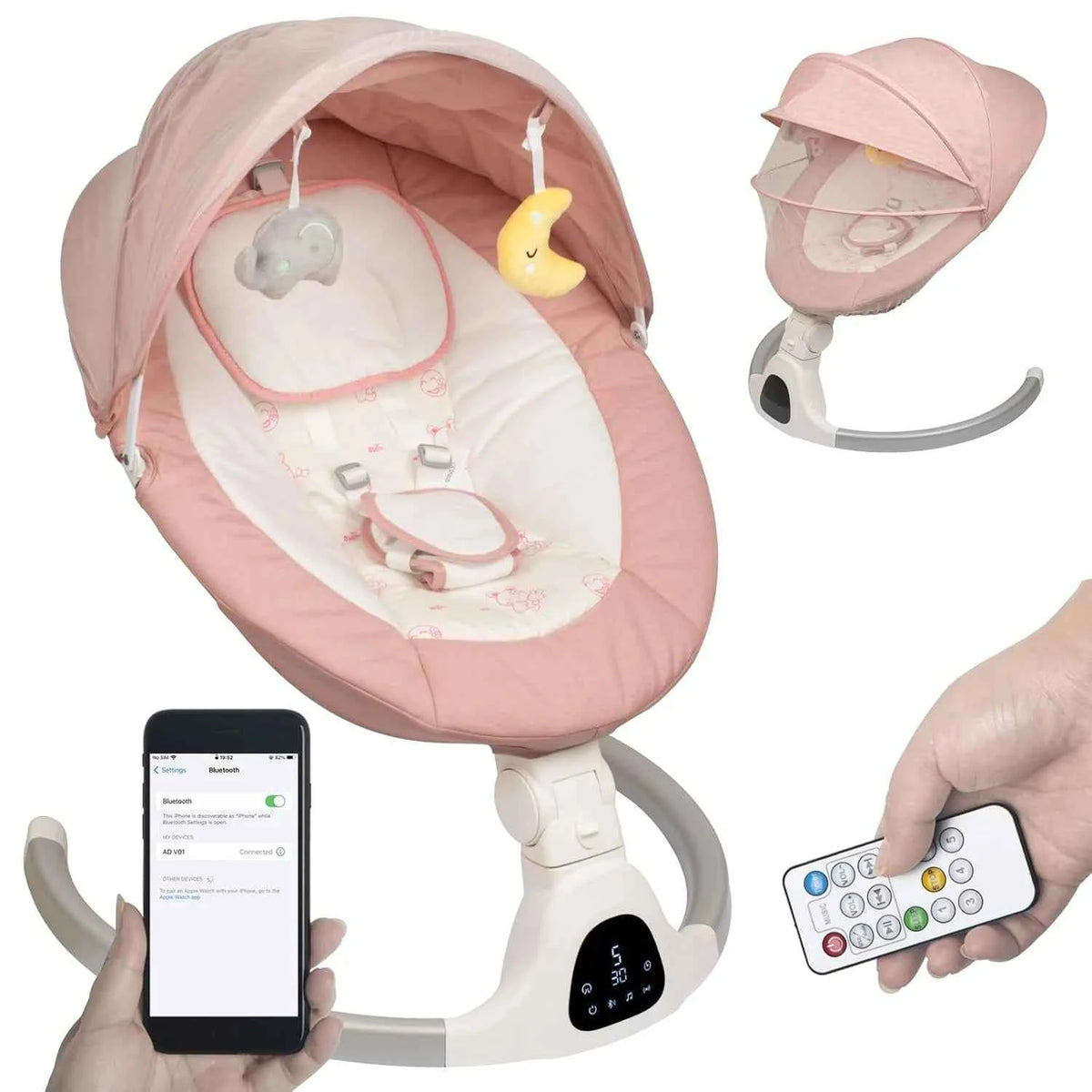 Cuteably Electric Baby Swing Bouncer Rocker for Babies