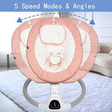 Electric Baby Swing - Touch Screen, 5 Speeds, Portable, Bluetooth, Lullabies, Timer, 5-Point Harness for Infants & Toddlers