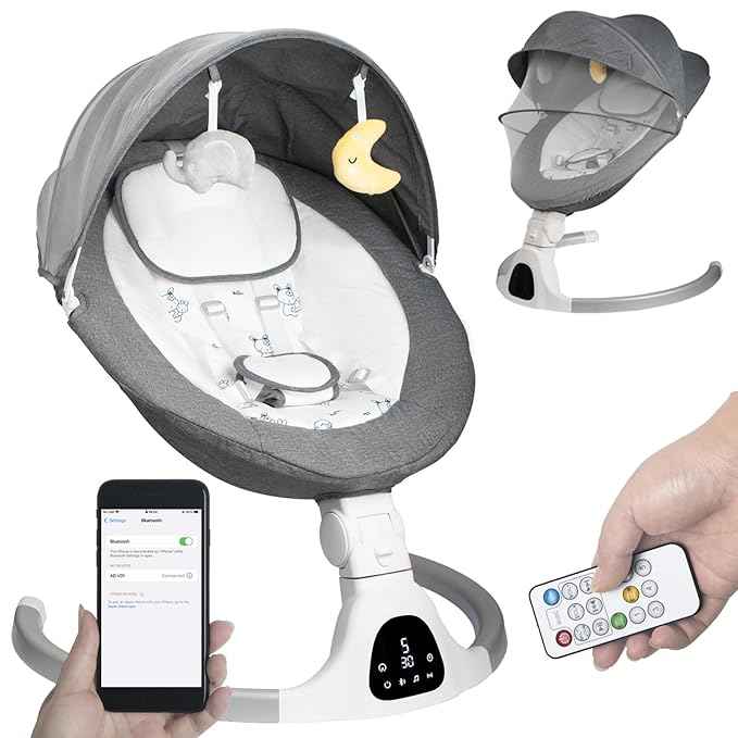 Cuteably Electric Baby Swing Bouncer Rocker for Babies