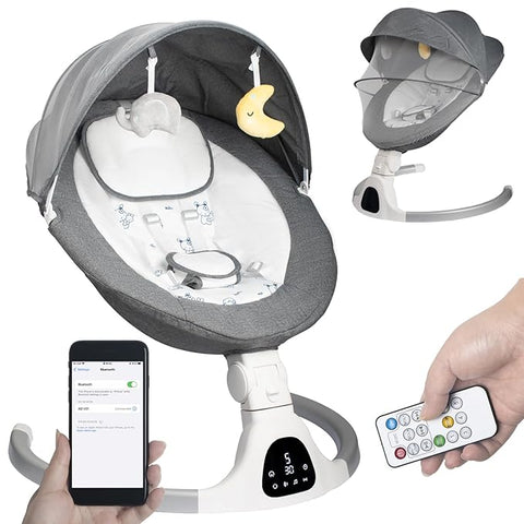 Cuteably Electric Baby Swing Bouncer Rocker for Babies