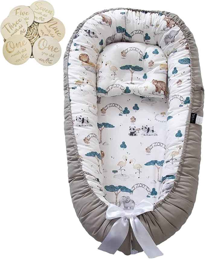 Baby Nest, Baby Lounger for Infant & Newborn Babies, 100% cotton