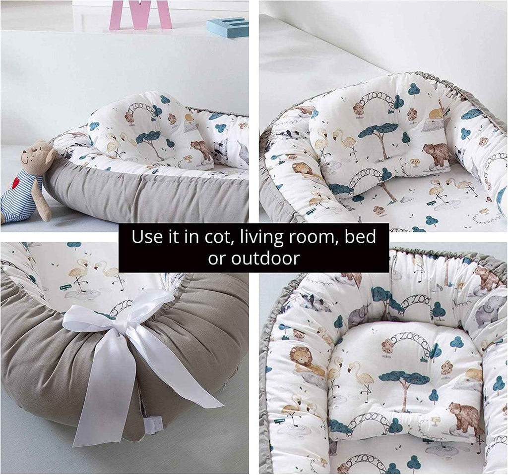 Baby Nest, Baby Lounger for Infant & Newborn Babies, 100% cotton