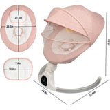 Electric Baby Swing - Touch Screen, 5 Speeds, Portable, Bluetooth, Lullabies, Timer, 5-Point Harness for Infants & Toddlers