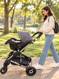 Cuteably® Baby Pram - 9 in 1 Pram Bassinet with Push Chair Set - BLACK - Cuteably Australia