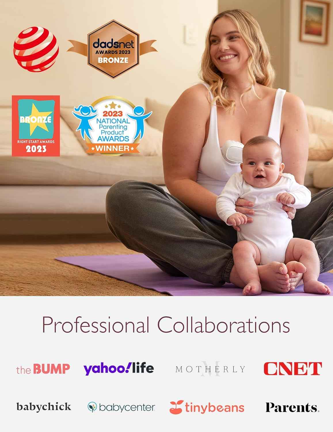 Cuteably S10 Pro Wearable Breast Pump – Double Hands-Free Electric Breast Pump (2 Pack)