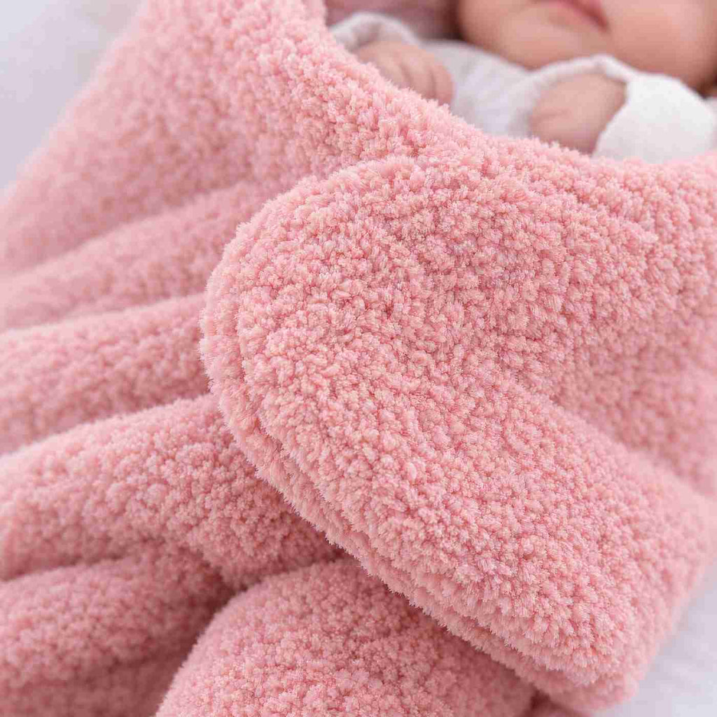 Soft plush pink baby wrap
