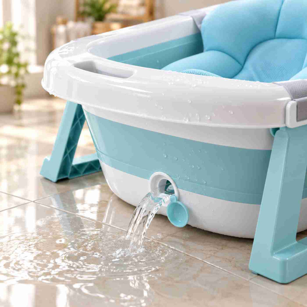 bathtub with water draining