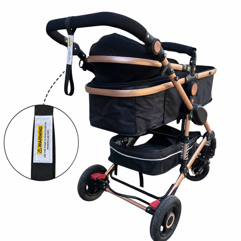 Cuteably® Baby Pram - 9 in 1 Pram Bassinet with Push Chair Set - BLACK