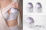 Cuteably S9 Wearable Breast Pump | White | Quiet, Hands-Free, Leak-Resistant, 3 Modes