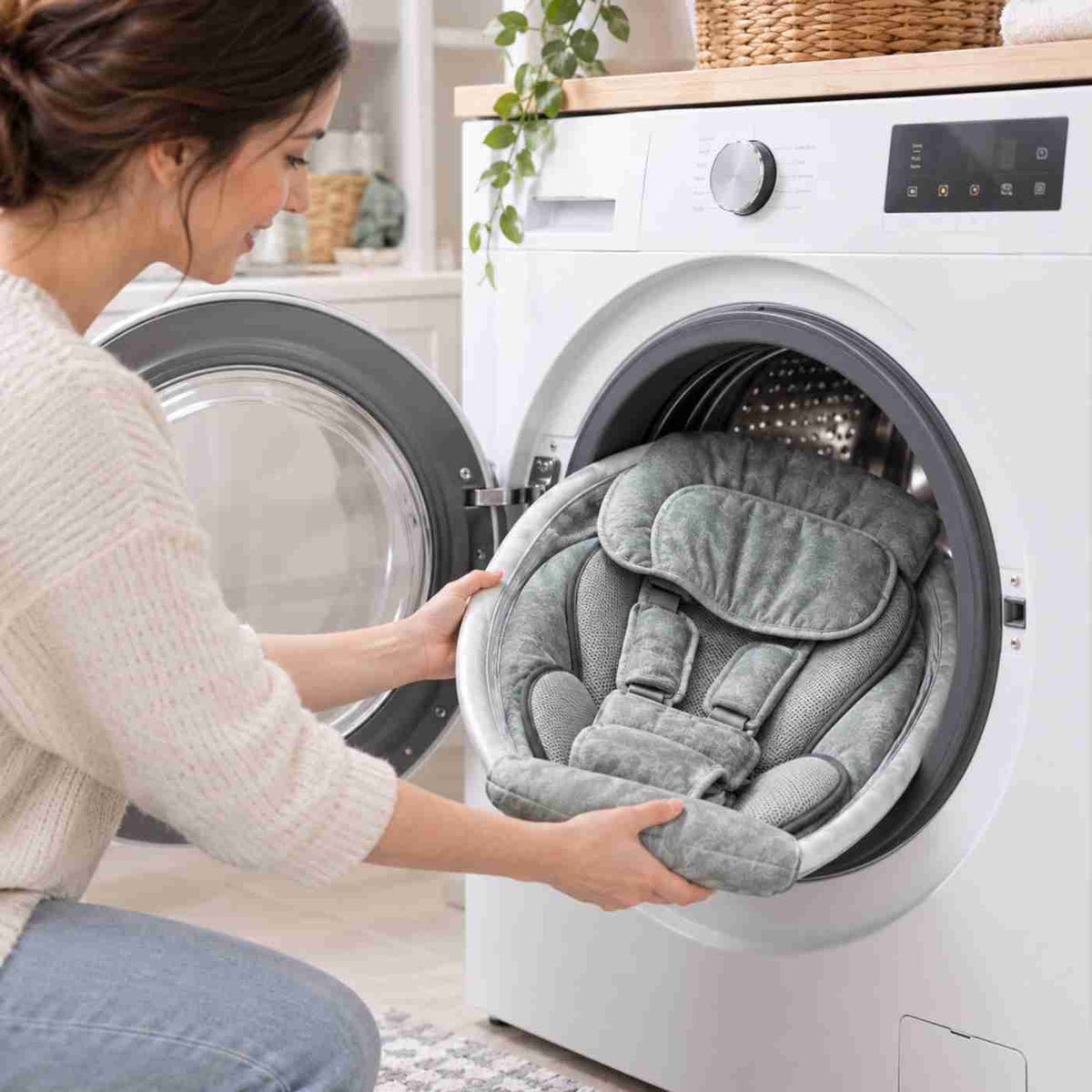 Washable baby swing