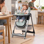 high chair with storage basket 