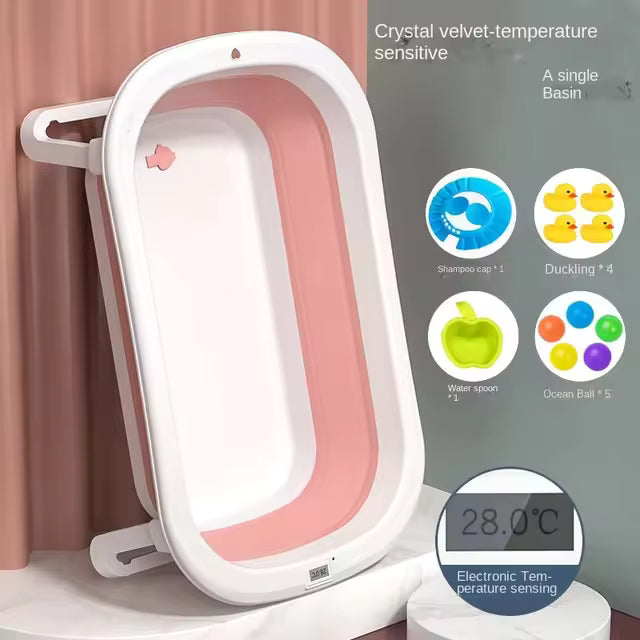 Cuetably Foldable & Collapsible Baby Bath Tub
