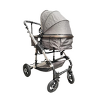 Baby Pram - 3 in 1 Pram Bassinet with Push Chair Set Grey - Cuteably Australia