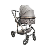 Cuteably® Baby Pram - 9 in 1 Pram Bassinet with Push Chair Set - GREY