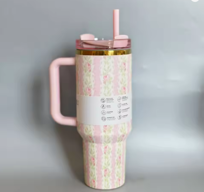 Love Shack 40oz Floral Tumbler – Vintage Inspired, Insulated & Gift-Ready